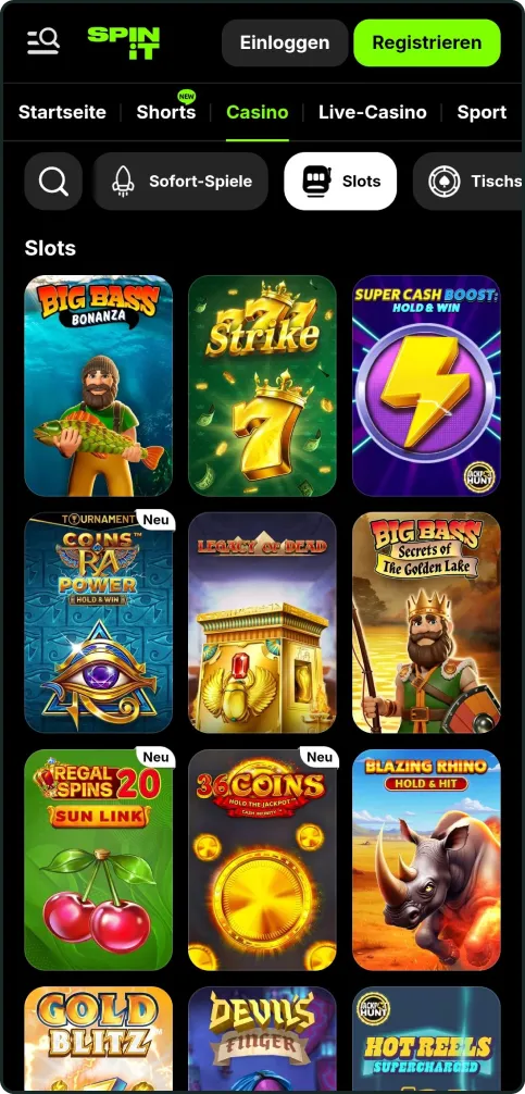 Spinit Casino Spielautomaten Seite 1